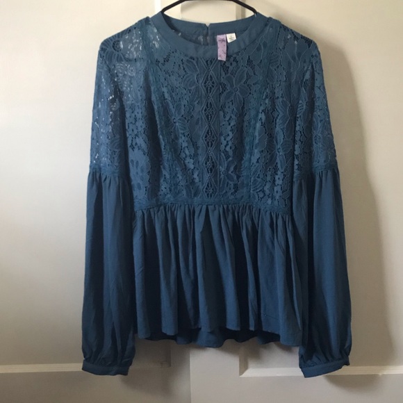 Alya Tops - Teal Lace Top
